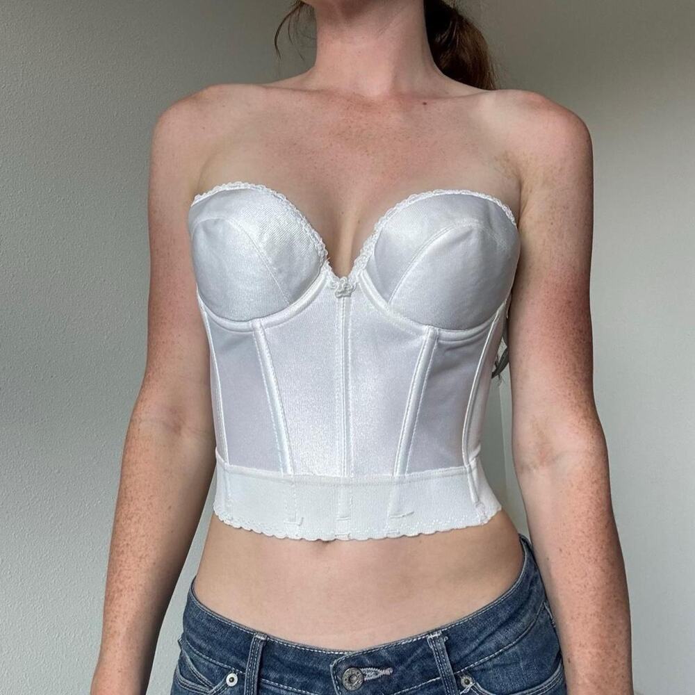 Vintage White strapless corset top